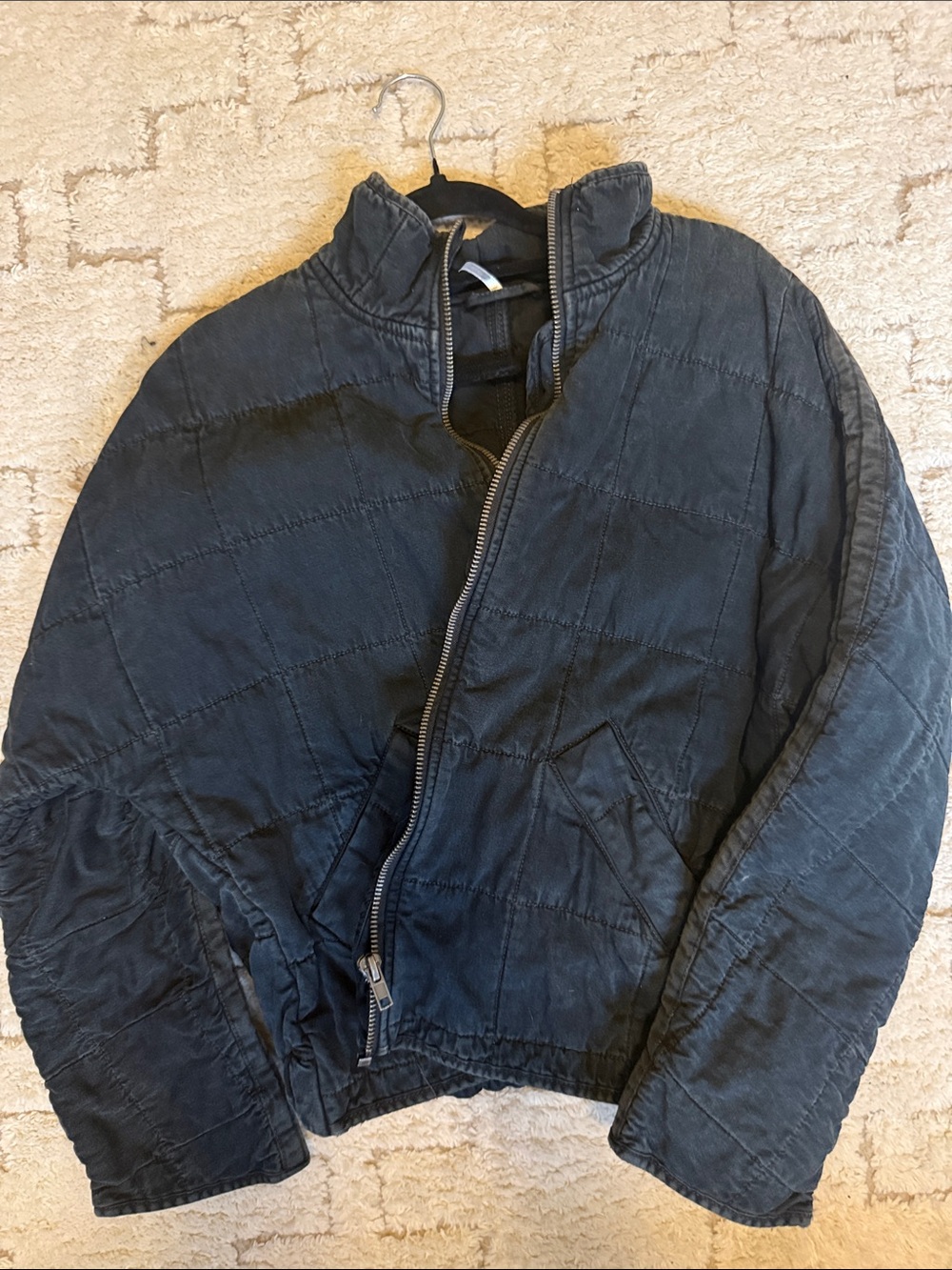 Free People Black Quilted Jacket XS